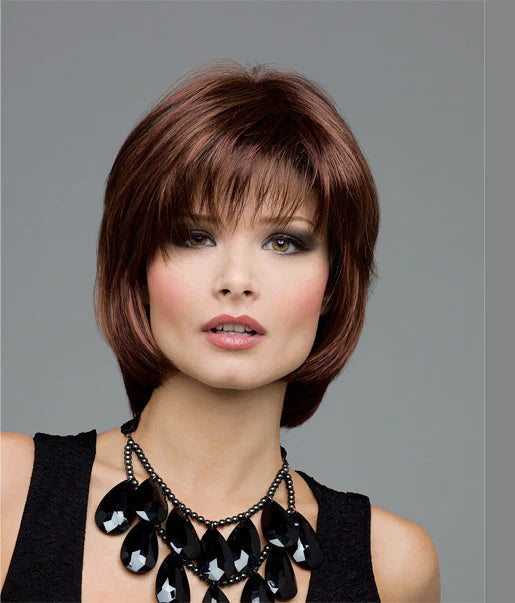 Iris short length wig in Cinnamon Raisin