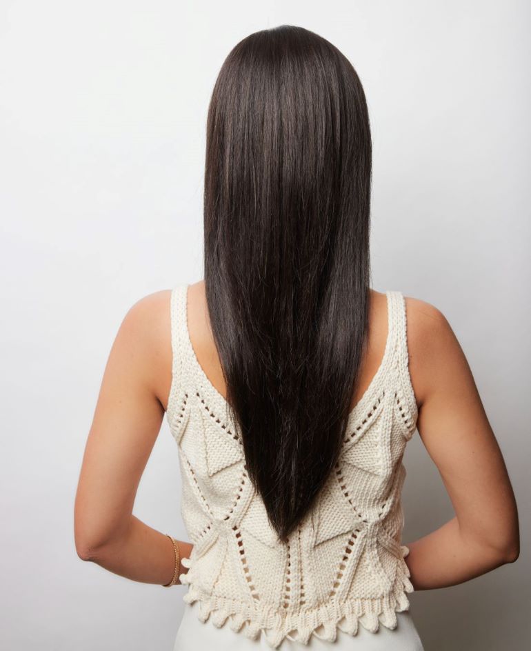 Stevie wig in brown back view