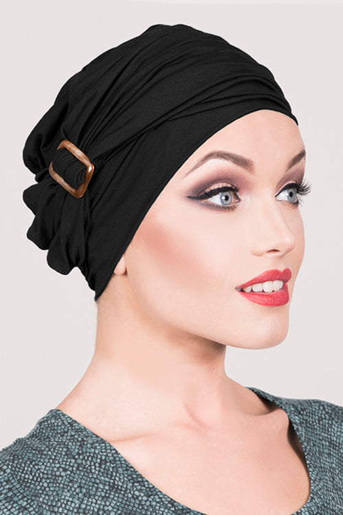 Milan Hat in Black - Headwear by Hairworld