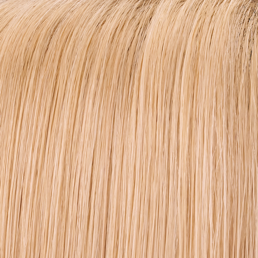 Close-up of blonde hair strands