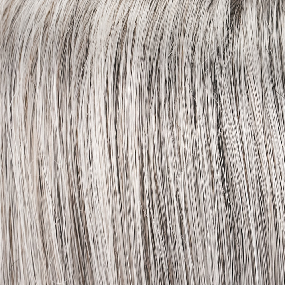 Close-up of gray hair strands
