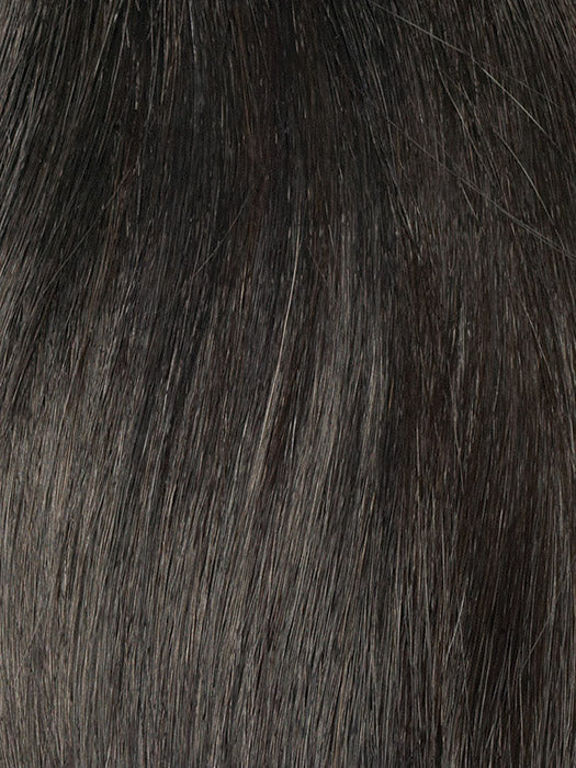 Close-up of dark brown hair texture
