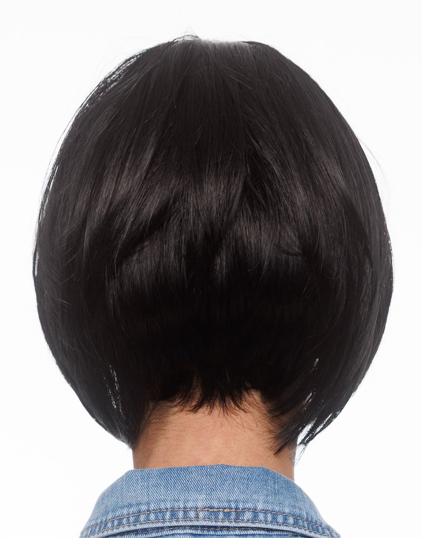 sentoo wig Emilia in velvet black view from the back 