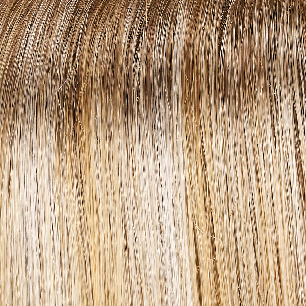 Close-up of blonde hair strands