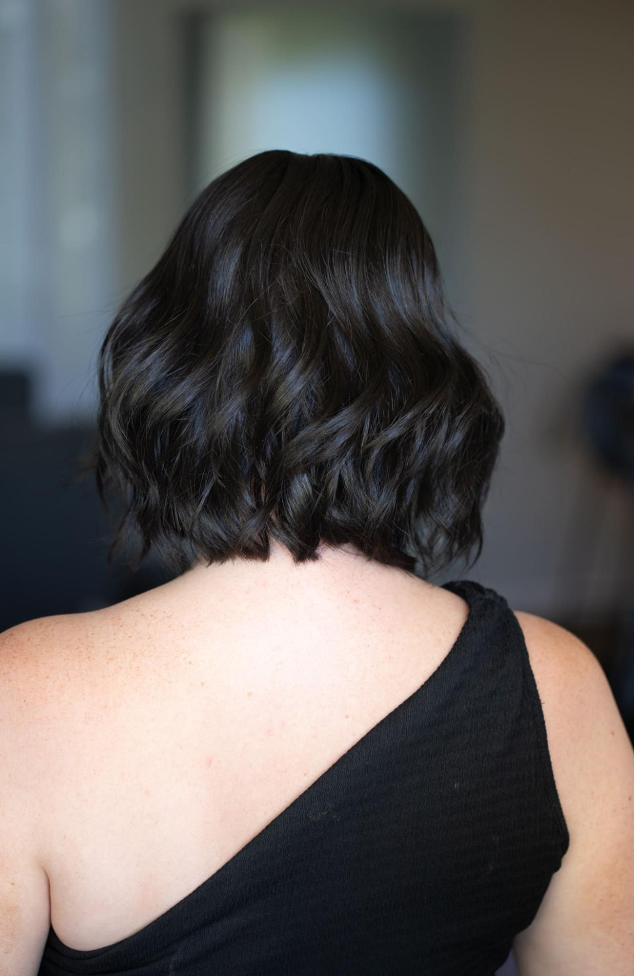view from the back of Jennifer in black swan 