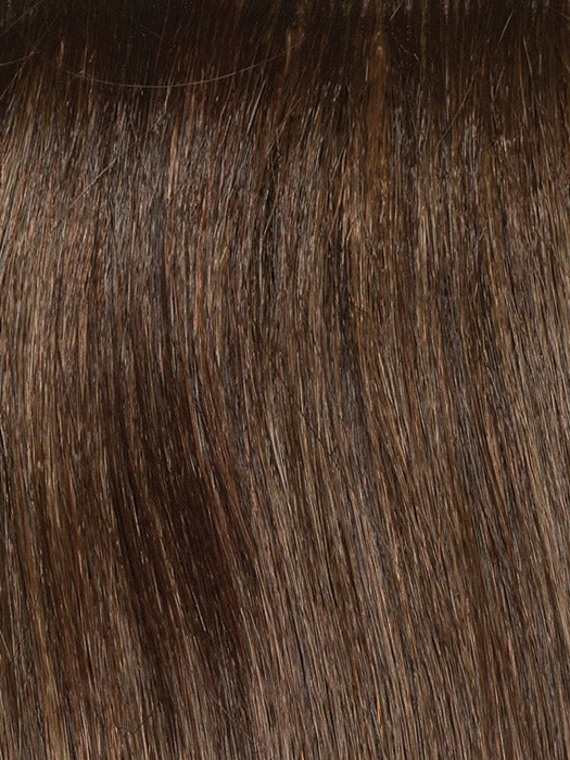Close-up of dark brown hair texture