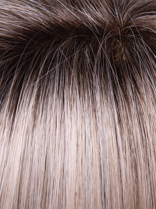 Close-up of brown and blonde hair transitioning