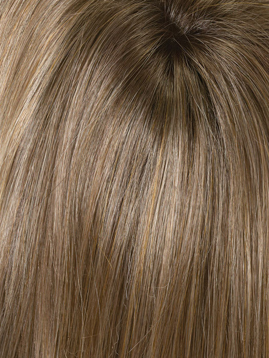 Close-up of brown hair with a focus on texture and color