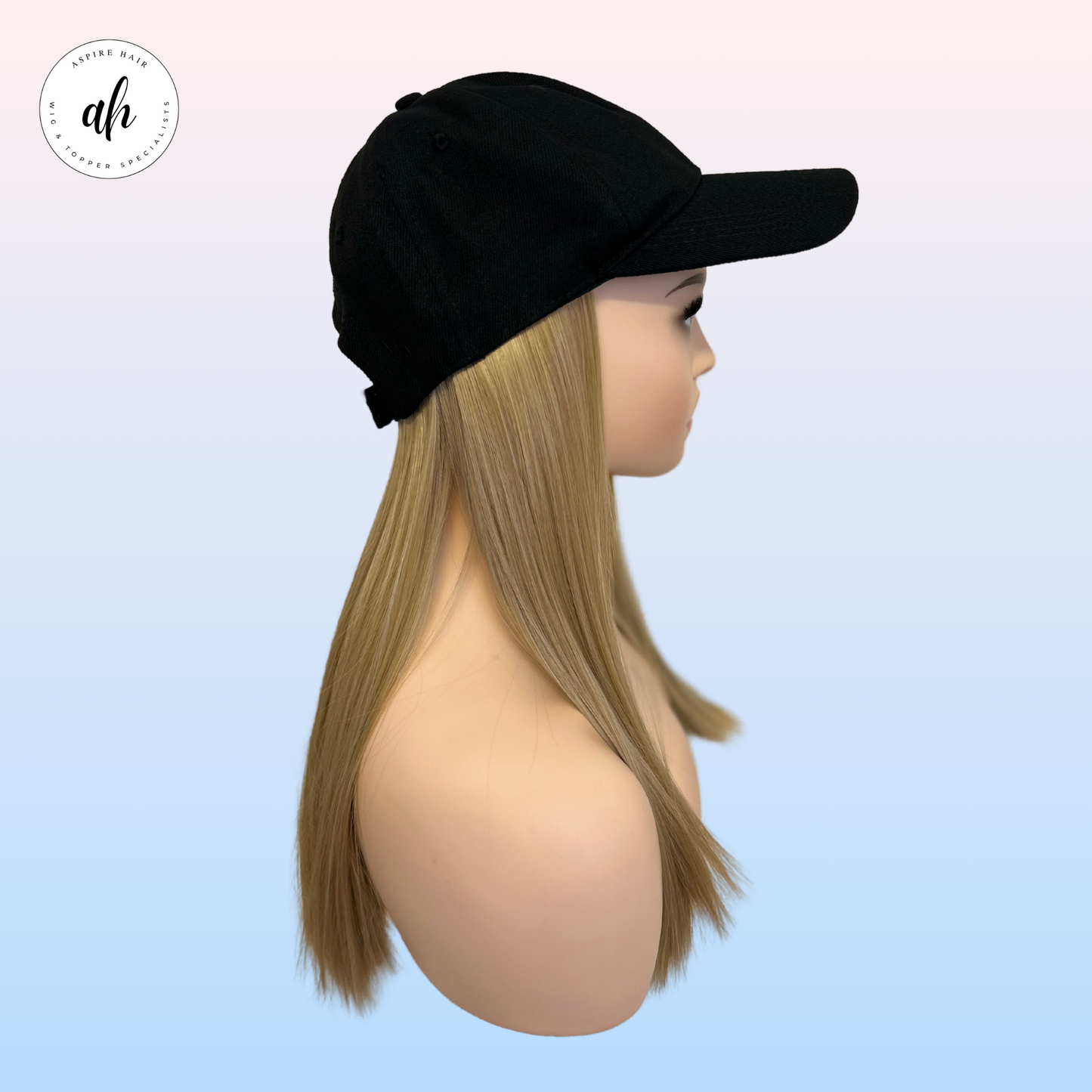 Baseball Cap With Hair - High Heat Synthetic Fiber (Available in 3 colours)