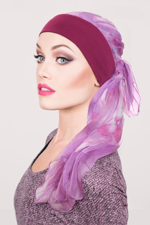 Elisa Scarf in Lilac Mix - Headwear by Hairworld