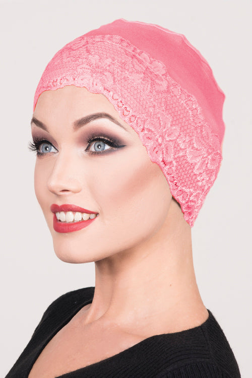 Lace Sleep Cap in Pink - Headwear by Hairworld
