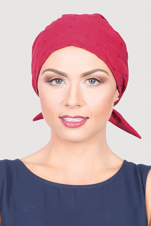 Sicily Scarf in Raspberry - Headwear by Hairworld